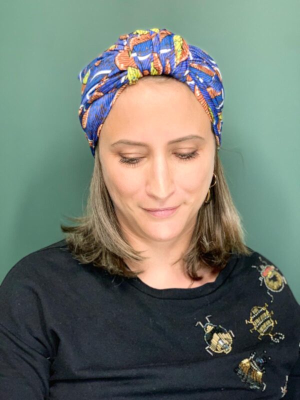 Turban de Chimio Modèle Suze Blue Eden