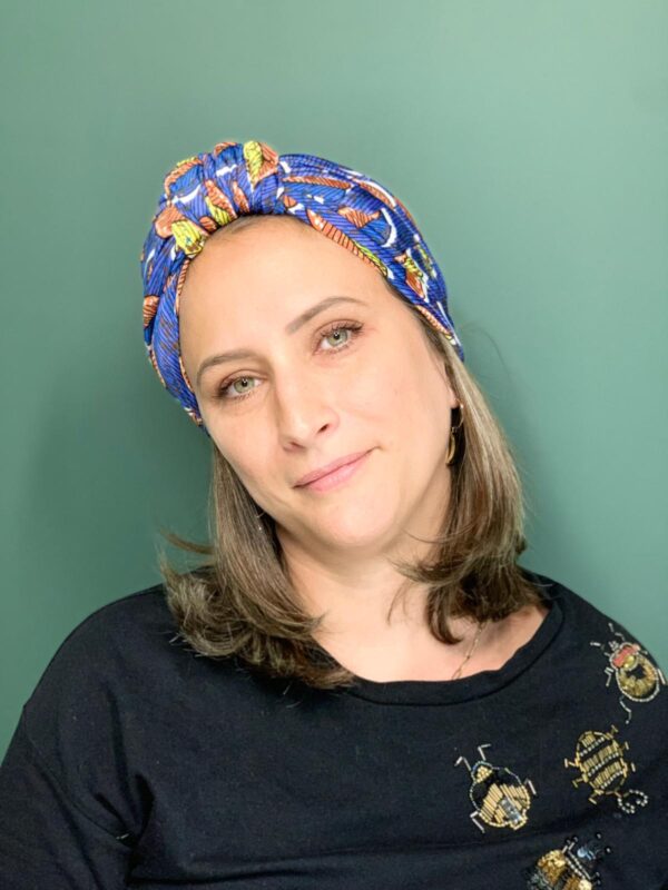 Turban de Chimio Modèle Suze Blue Eden