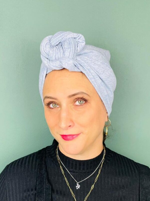 Turban Chimio Modèle Suze Ciel Argenté
