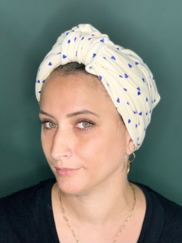Turban Chimio Modèle Suze Cœur à la crème