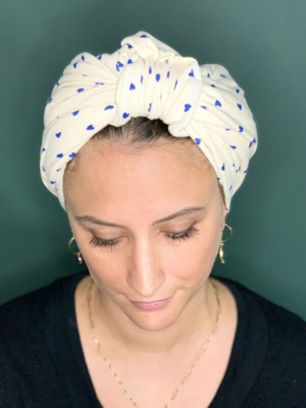 Turban Chimio Modèle Suze Cœur à la crème