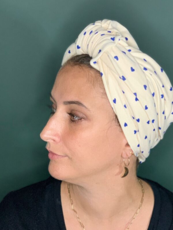 Turban Suze Cœur à la crème – Image 3