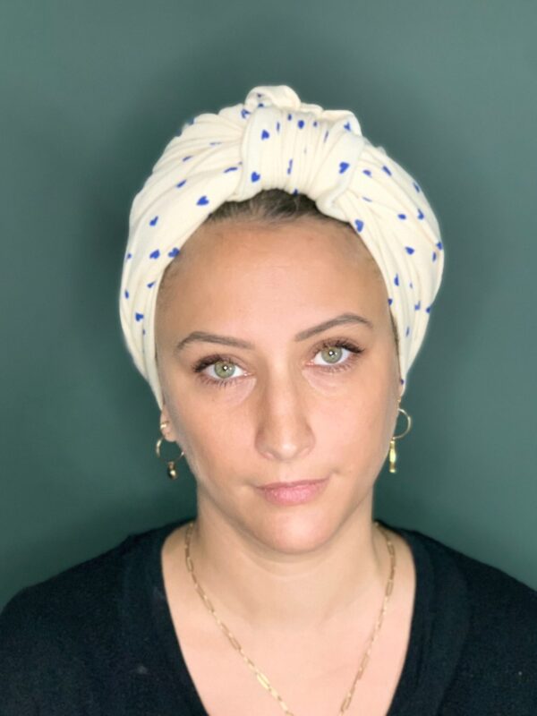 Turban Suze Cœur à la crème – Image 2