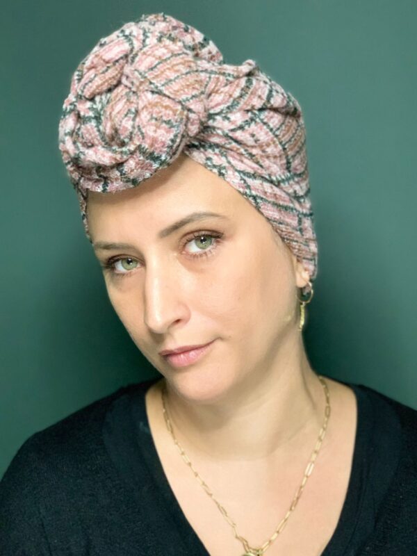 Turban de Chimio Modèle Suze Maille Rose