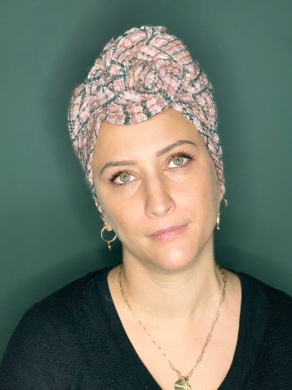 Turban Suze Maille Rose – Image 2