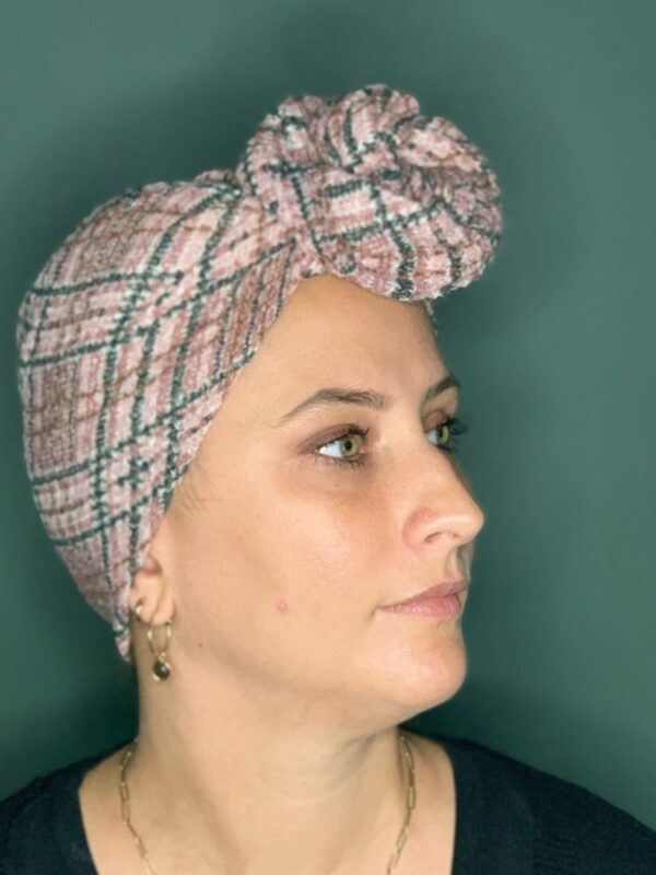 Turban de Chimio Modèle Suze Maille Rose