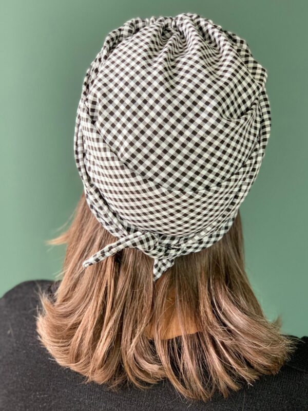 Turban de Chimio Modèle SUZE Vichy B&W