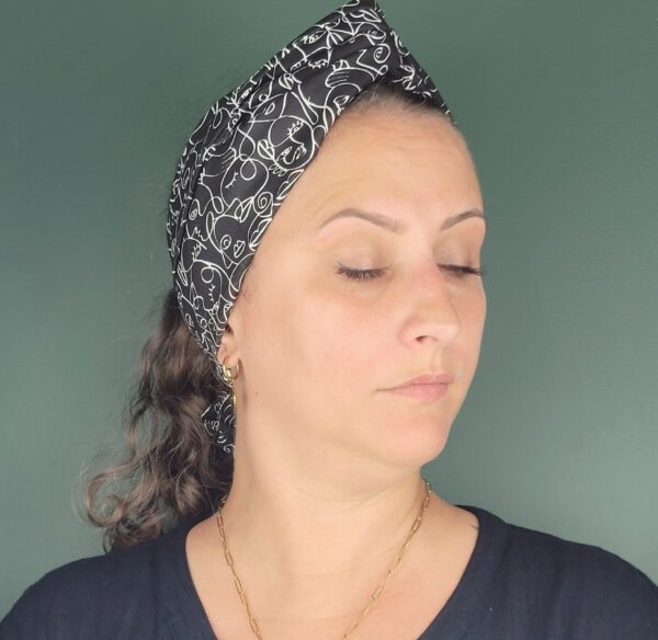 Turban Jeanne Art Black and White – Image 5
