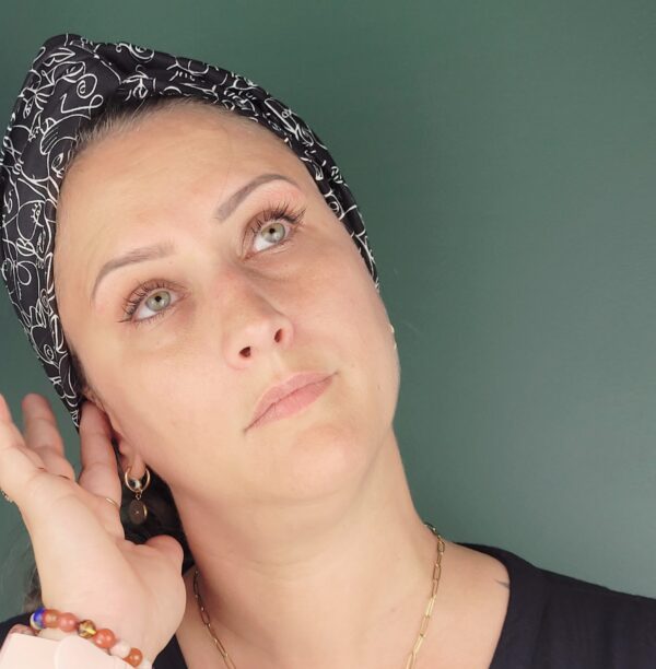 Turban Jeanne Art Black and White – Image 2