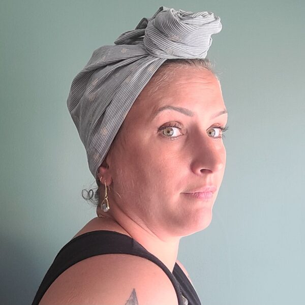 Turban Jeanne Rayure et Lurex – Image 2