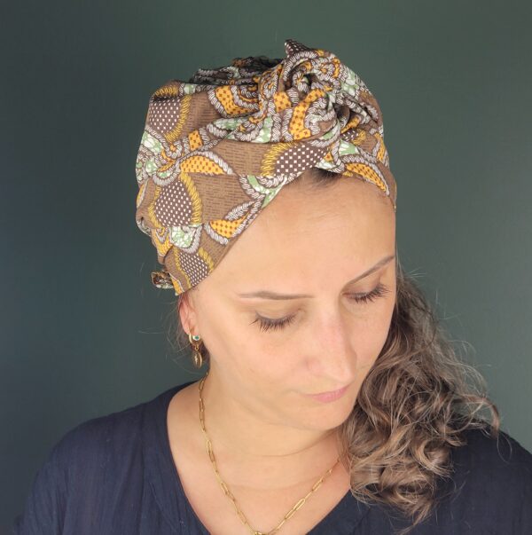Turban Jeanne Wax Cacao – Image 3