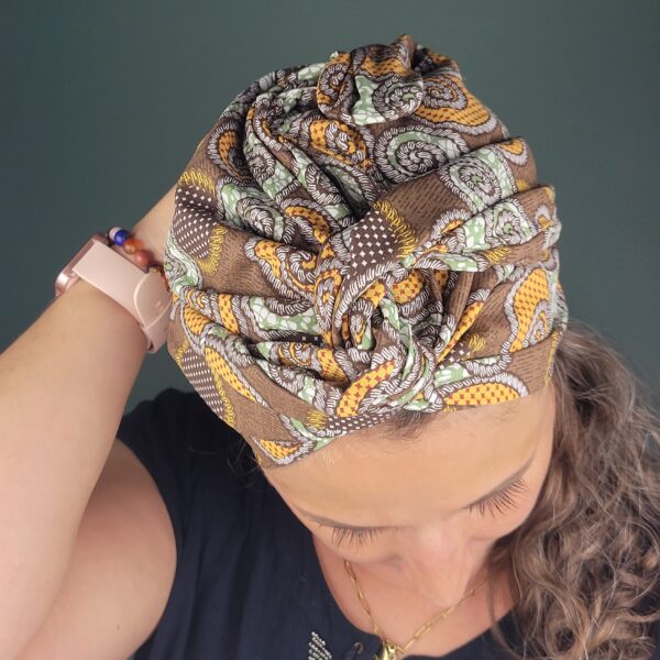 Turban Jeanne Wax Cacao – Image 4