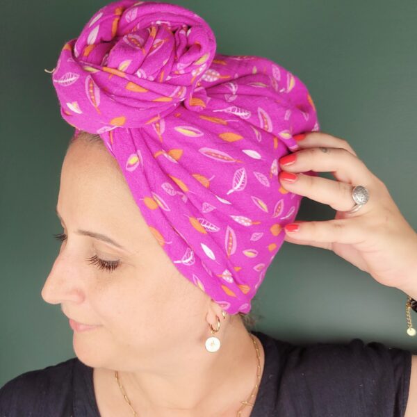 Turban Suze Automne Rose – Image 2