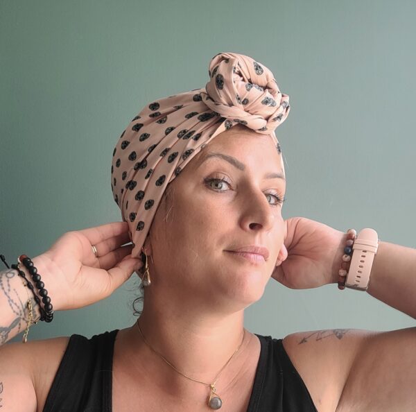 Turban Suze Pink Skull – Image 3