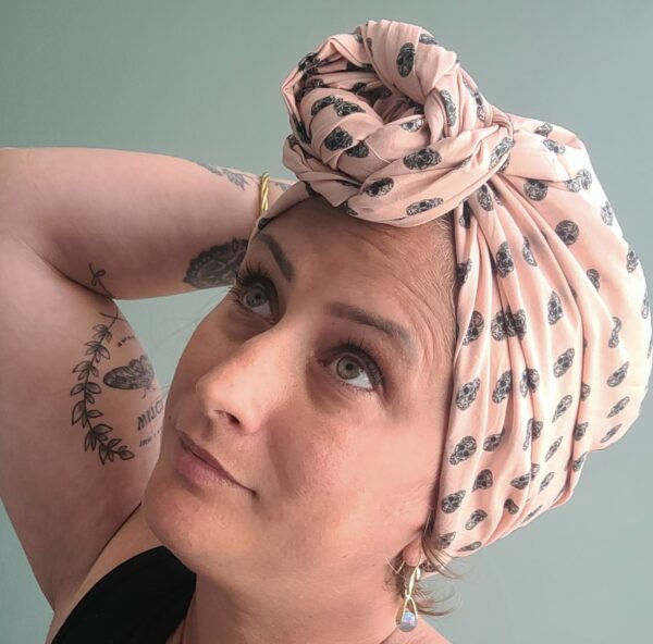 Turban Suze Pink Skull – Image 4