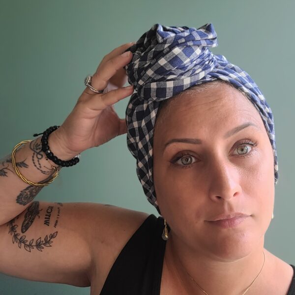 Turban Suze Vichy Bleu – Image 3