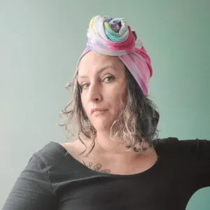 Turban Jeanne Arc en ciel