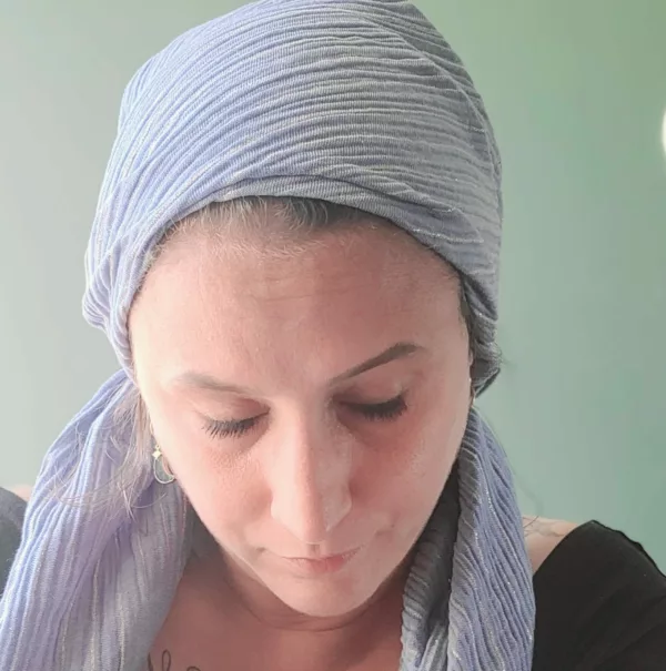 Turban Suze Blue Lurex – Image 3