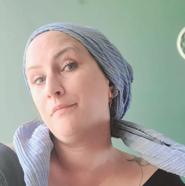 Turban Suze Blue Lurex – Image 2