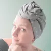 Turban Jeanne Cœurs Gris – Image 2