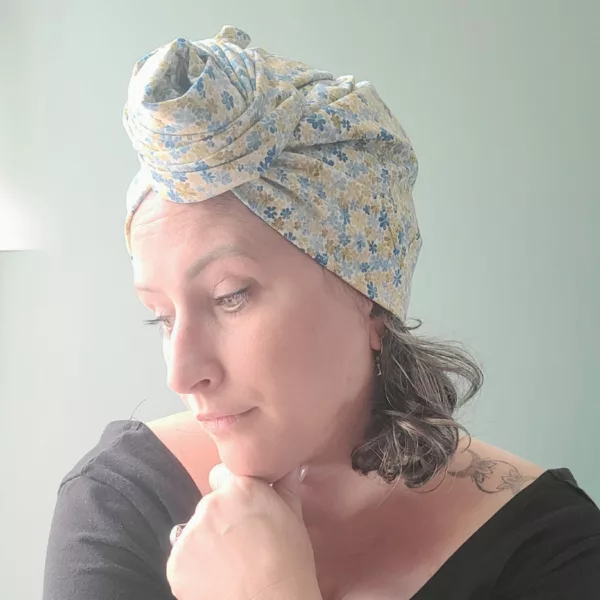 Turban Jeanne Fleurs Jaunes – Image 4