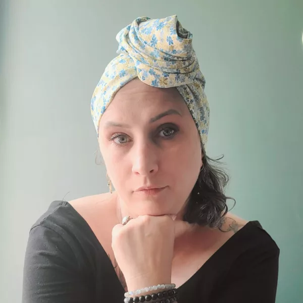 Turban Jeanne Fleurs Jaunes – Image 3