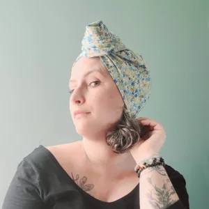Turban Jeanne Fleurs Jaunes