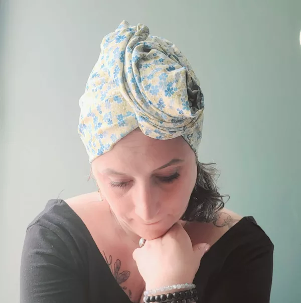 Turban Jeanne Fleurs Jaunes – Image 2