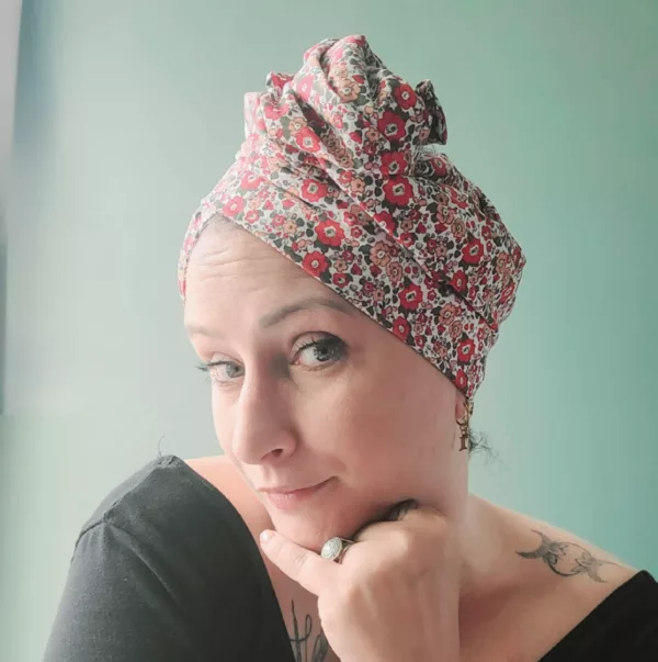 Turban Jeanne Liberty Rouge – Image 5