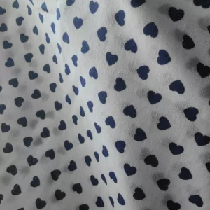Turban Jeanne Petits Cœurs Bleu blanc