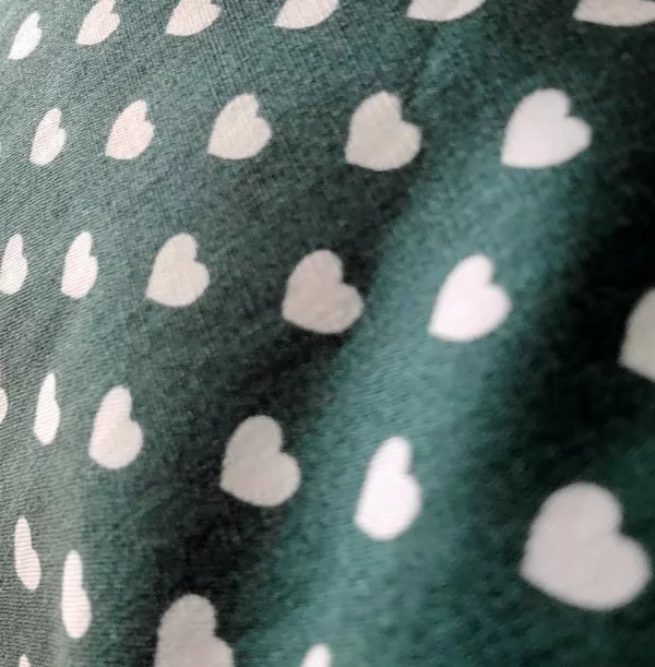 Turban Jeanne Petits Cœurs Vert