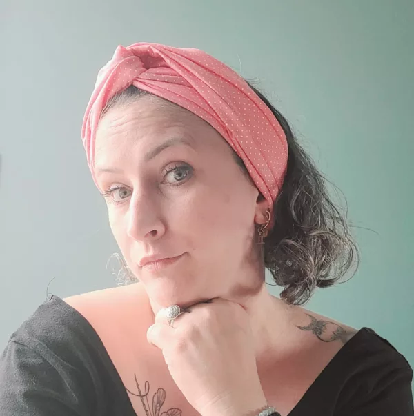 Turban Jeanne Pois Roses – Image 3