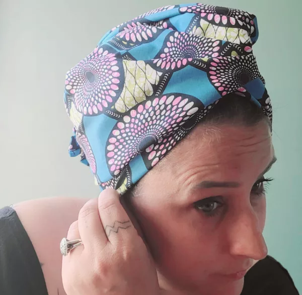 Turban Jeanne Wax Blue – Image 3