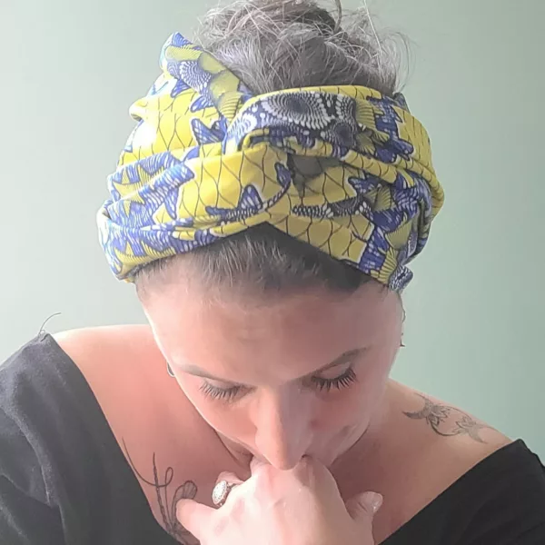 Turban Jeanne Wax Jaune – Image 5