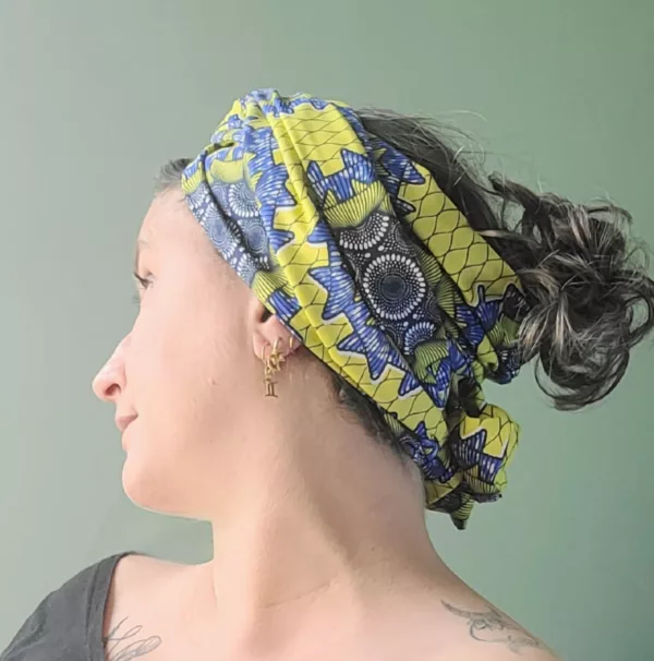 Turban Jeanne Wax Jaune – Image 4