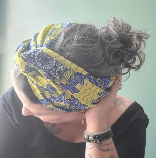 Turban Jeanne Wax Jaune – Image 2