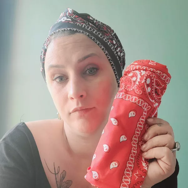 Turban Jeanne Bandana Noir – Image 2
