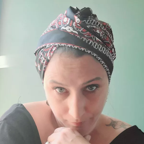 Turban Jeanne Bandana Noir – Image 4
