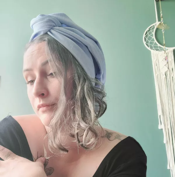 Turban Jeanne Imprimé Jean – Image 2