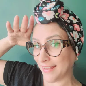 Turban Jeanne Imperméable Flower Power