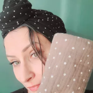 Turban Jeanne Petits pois (BEIGE)