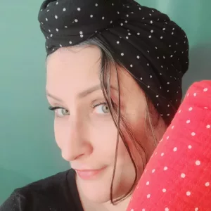 Turban Jeanne Petits pois (ROUGE)