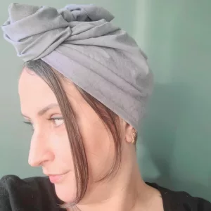 Turban Jeanne Blue Peach